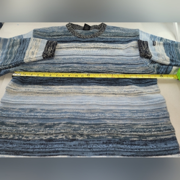 vintage y2k southpole Striped Blue/white  Long Sleeve Crew Neck sweater SZXL - Picture 4 of 11